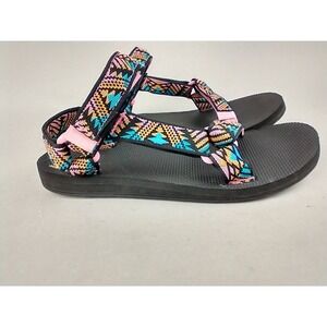 Teva Original Universal Sandals Womens 9 Geometric Multi Color Strappy 1003987